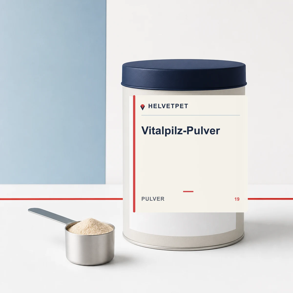 Vitalpilz-Pulver als Helvetpet Private-Label-Pulver Projekt